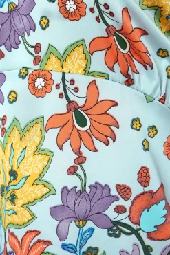 M&Co Womens Light Blue Floral Tie Back Blouse><noscript><img width=