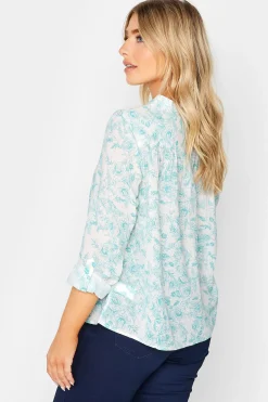 M&Co Womens Light Blue Floral Lace Detail Shirt><noscript><img width=