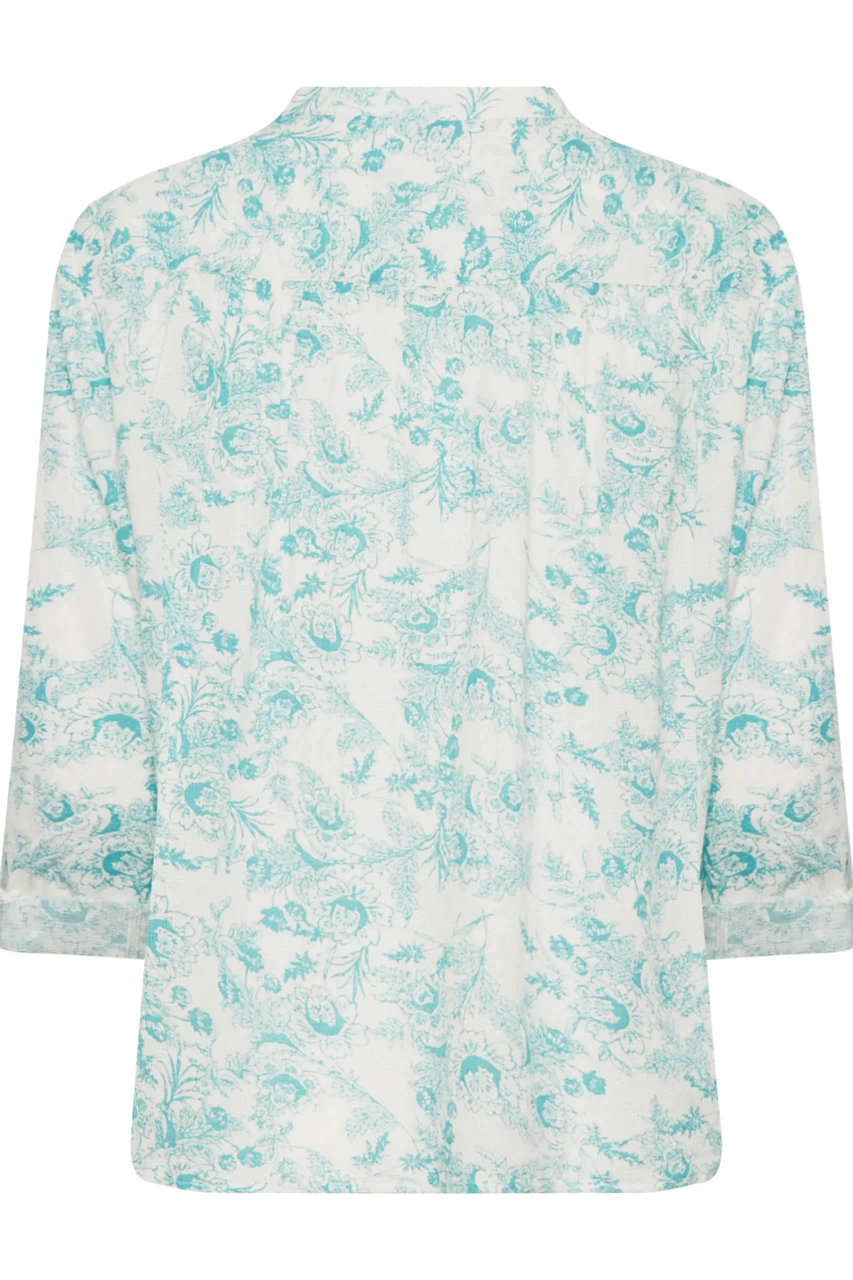 M&Co Womens Light Blue Floral Lace Detail Shirt>Women Shirts