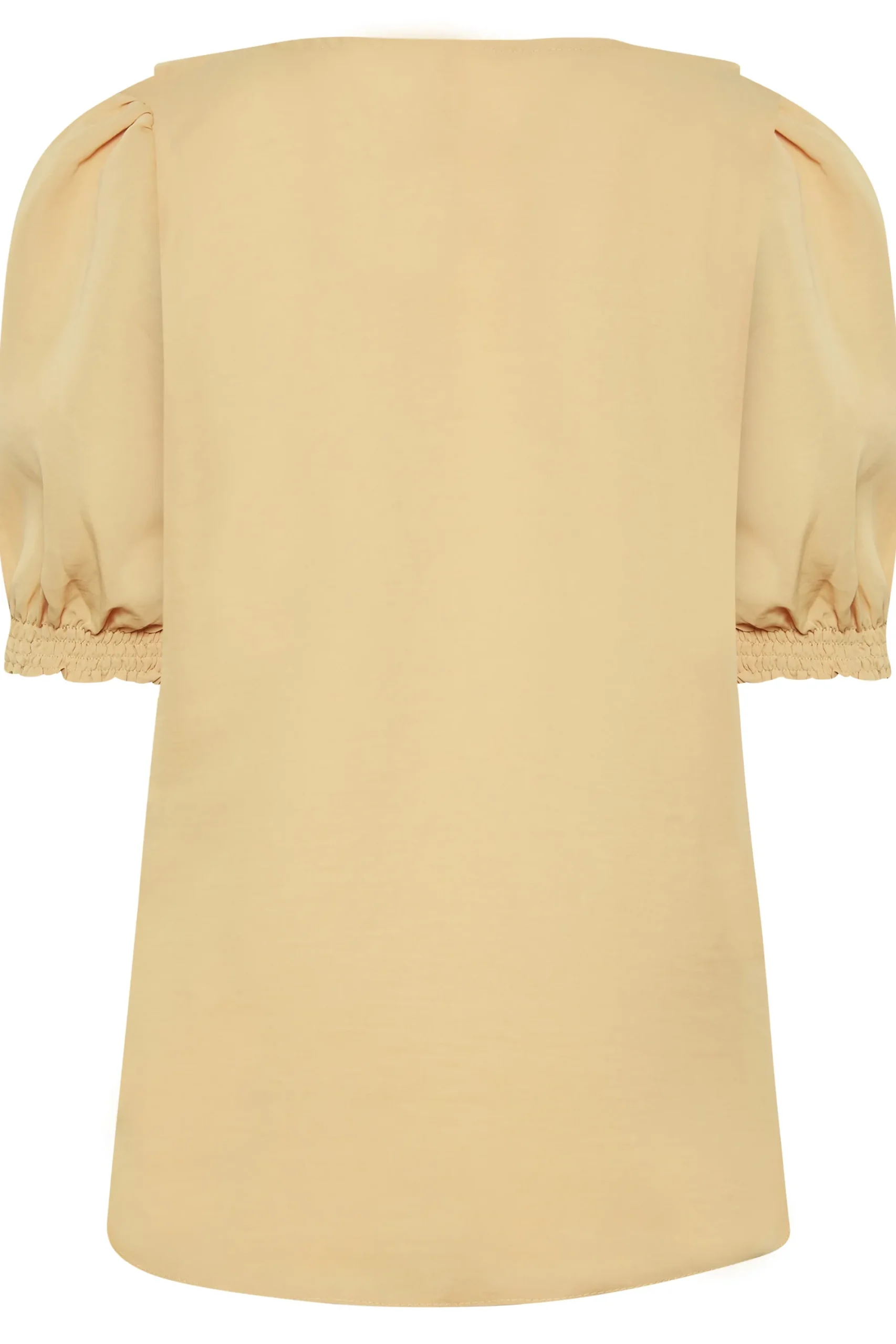 M&Co Womens Light Orange Frill Front Blouse>Women Short Sleeve Tops