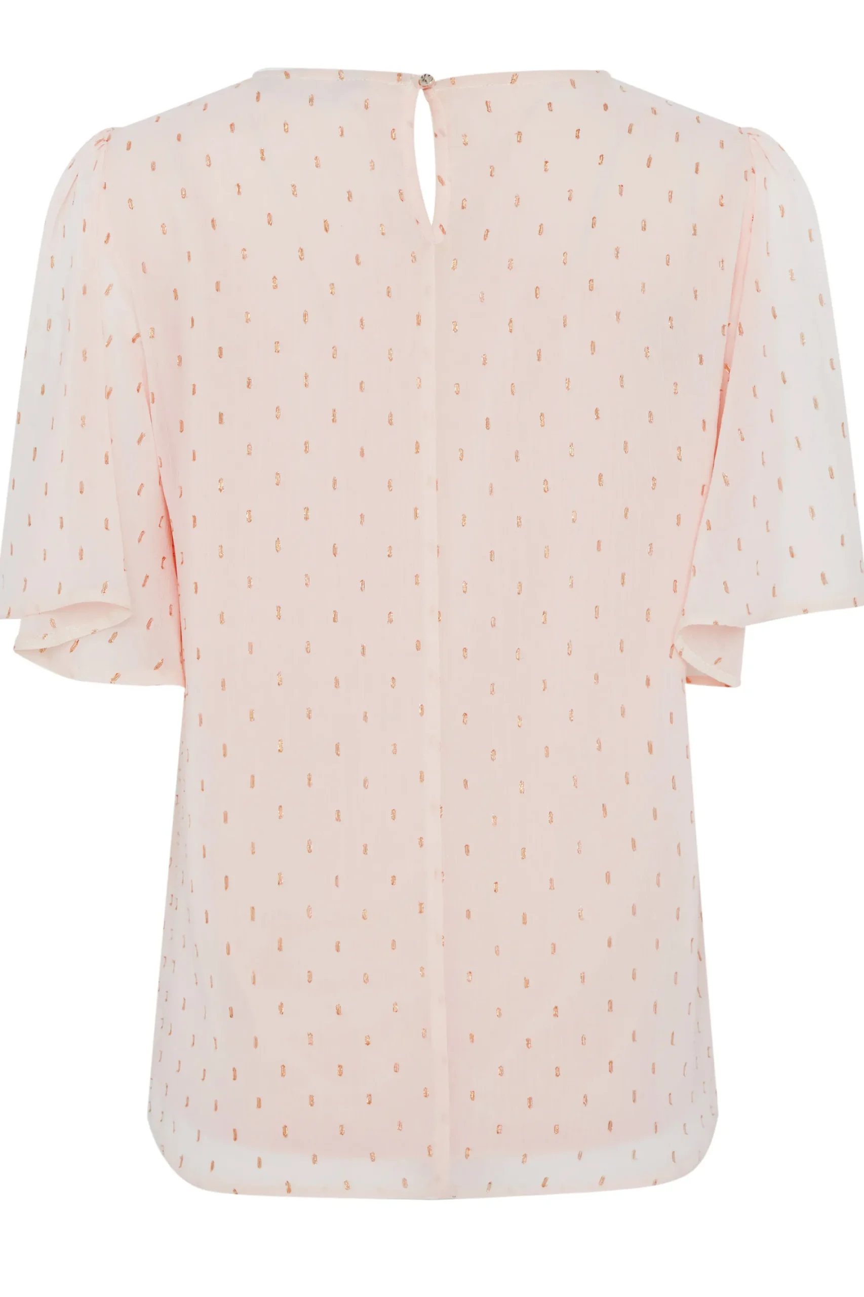 M&Co Womens Light Pink Glitter Blouse>Women Short Sleeve Tops