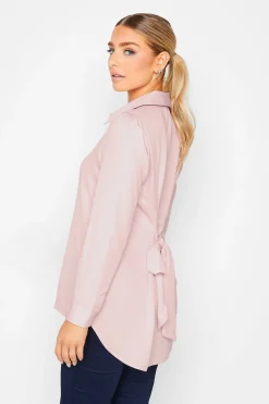 M&Co Womens Light Pink Tie Back Tunic Shirt><noscript><img width=