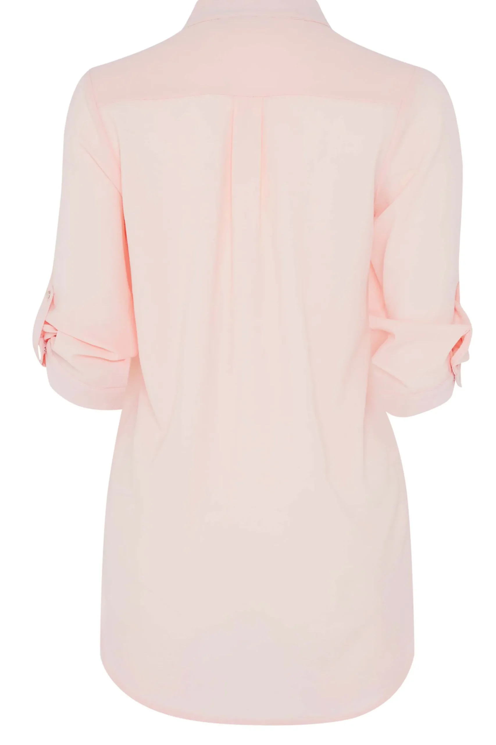 M&Co Womens Light Pink Tab Sleeve Blouse>Women Shirts