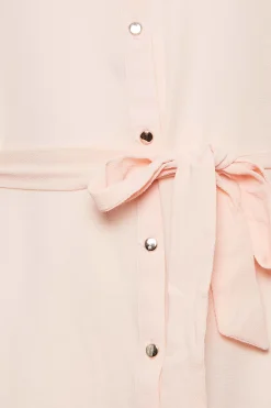 M&Co Womens Light Pink Tie Waist Tunic Shirt><noscript><img width=