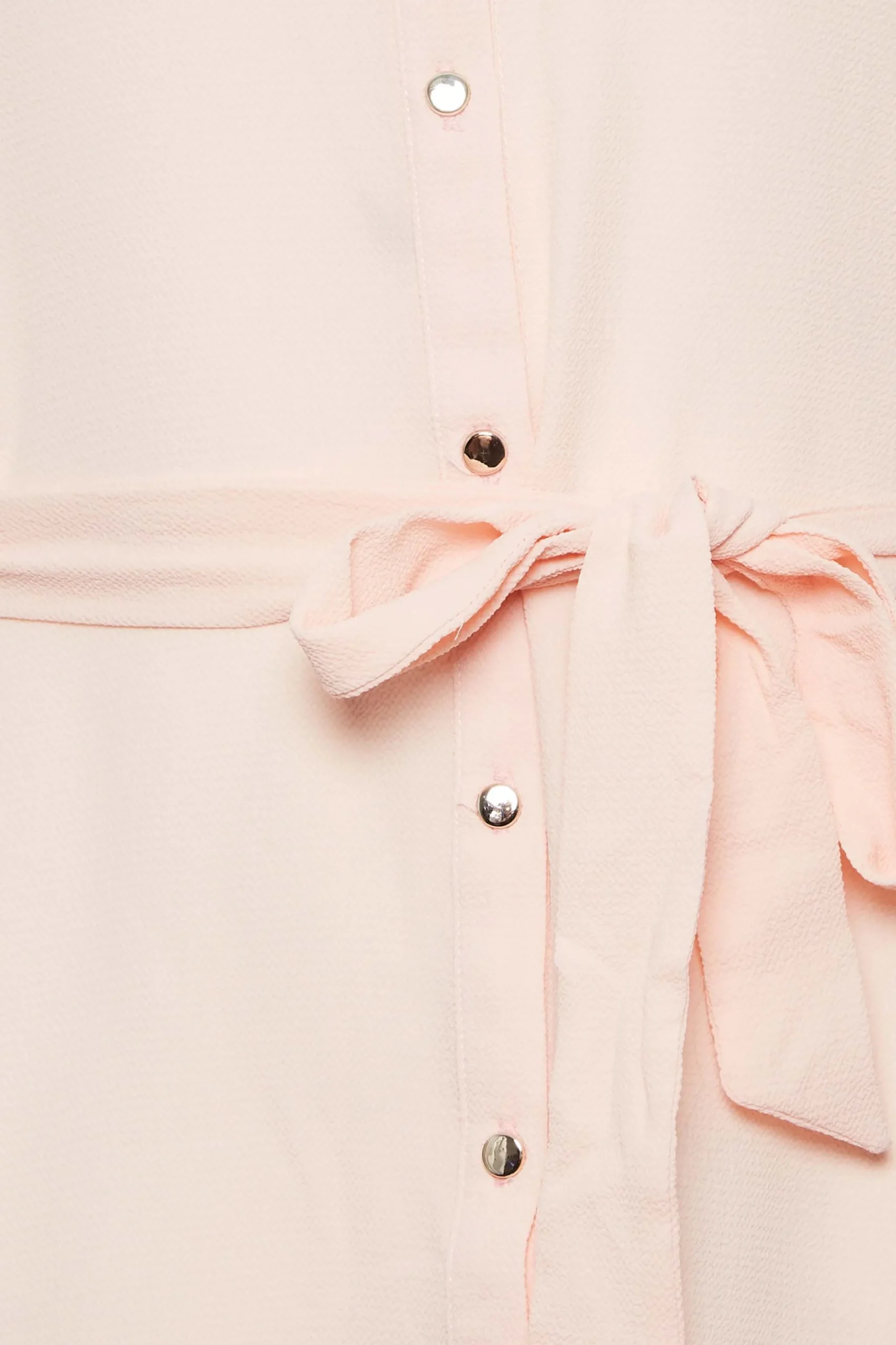 M&Co Womens Light Pink Tie Waist Tunic Shirt>Women Shirts