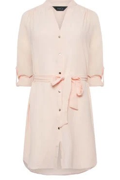 M&Co Womens Light Pink Tie Waist Tunic Shirt><noscript><img width=