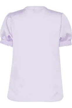 M&Co Womens Lilac Purple Frill Satin Blouse><noscript><img width=