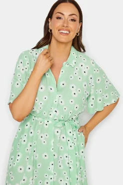 M&Co Womens Mint Green Daisy Print Maxi Shirt Dress><noscript><img width=