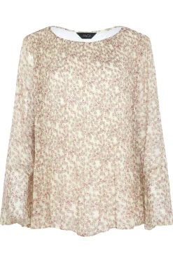 M&Co Womens Natural Brown Skull Print Pleated Blouse><noscript><img width=