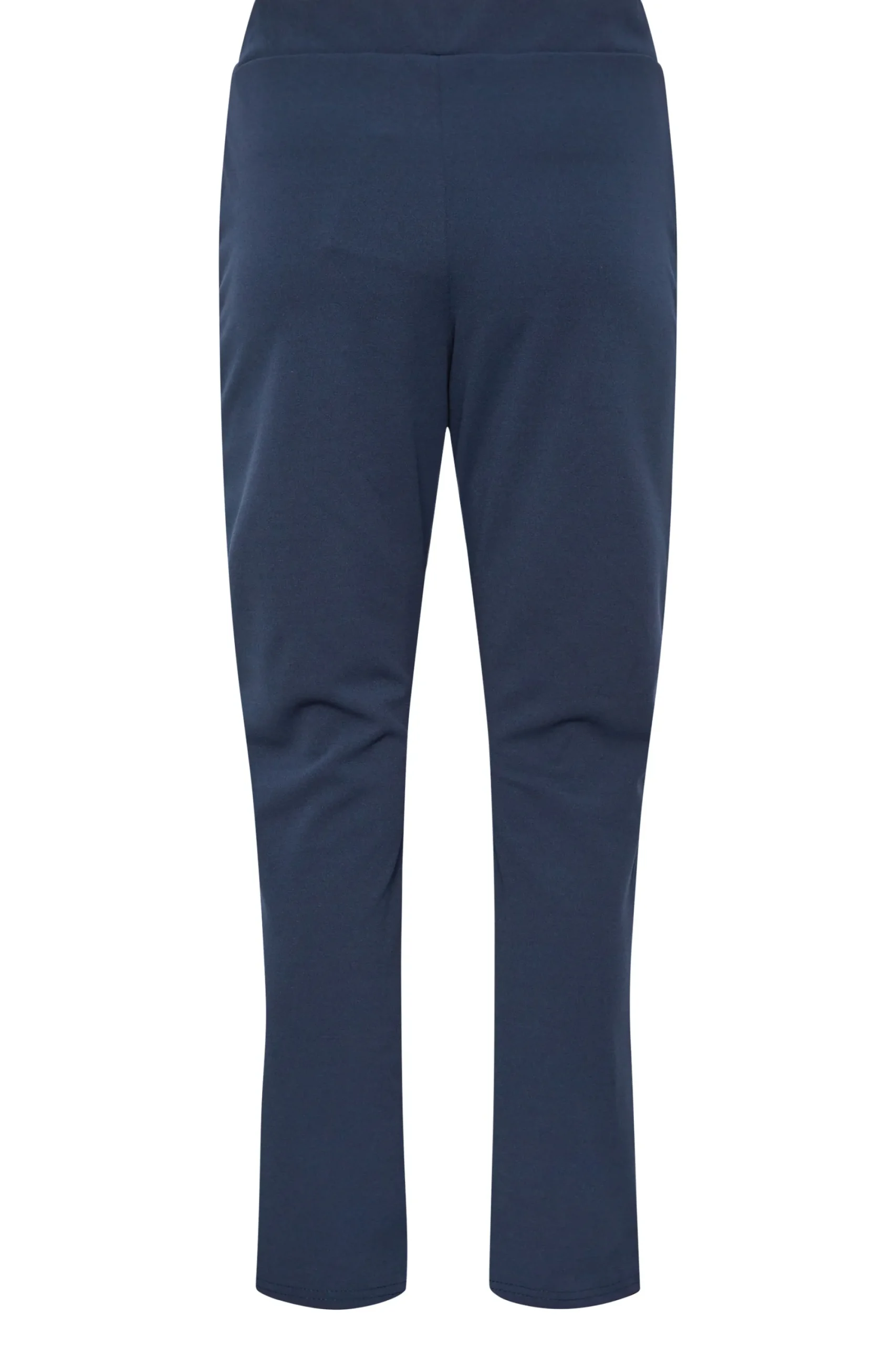M&Co Womens Navy Blue Stretch Tapered Trousers>Women Trousers