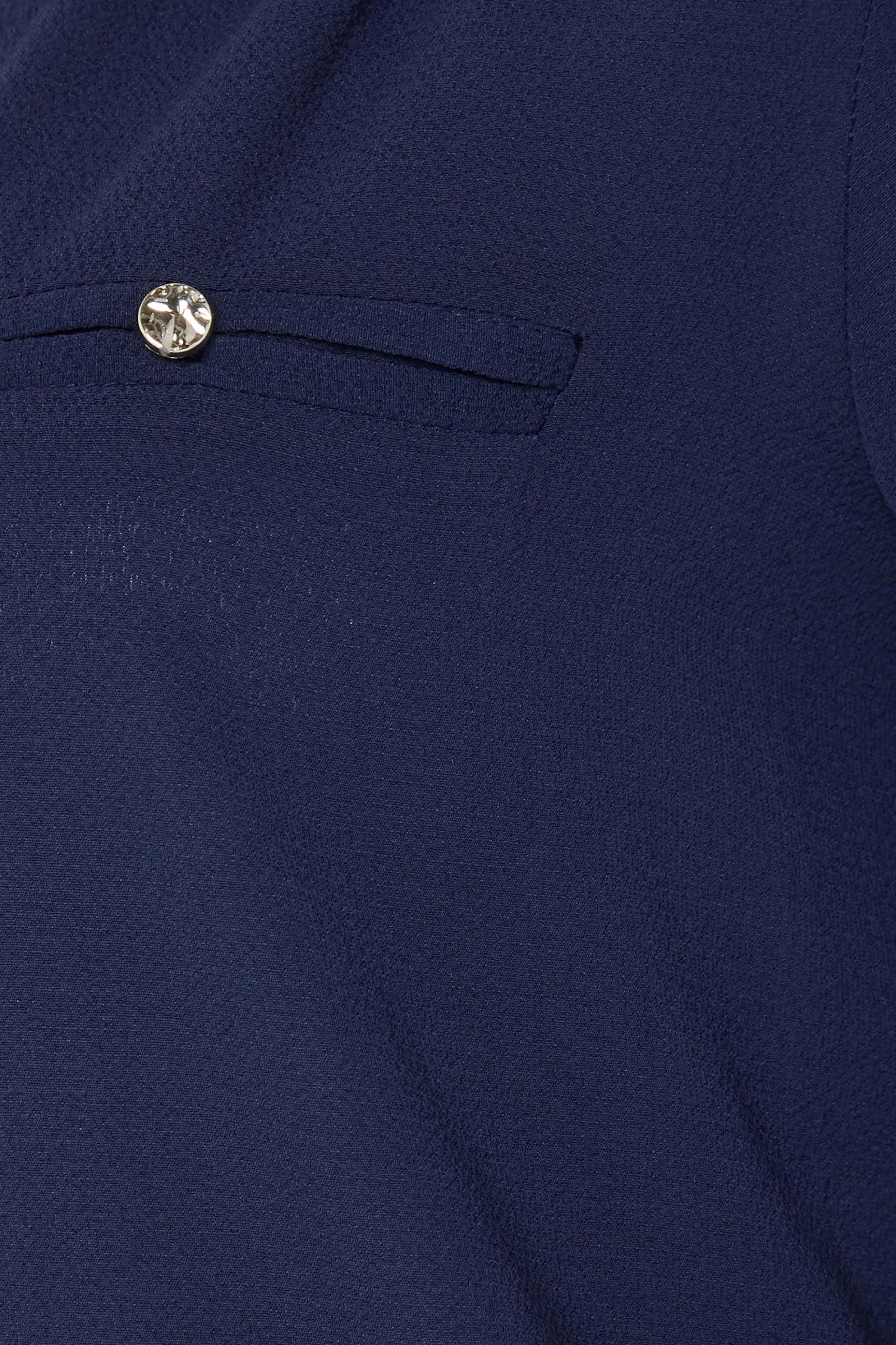 M&Co Womens Navy Blue Tab Sleeve Blouse>Women Shirts