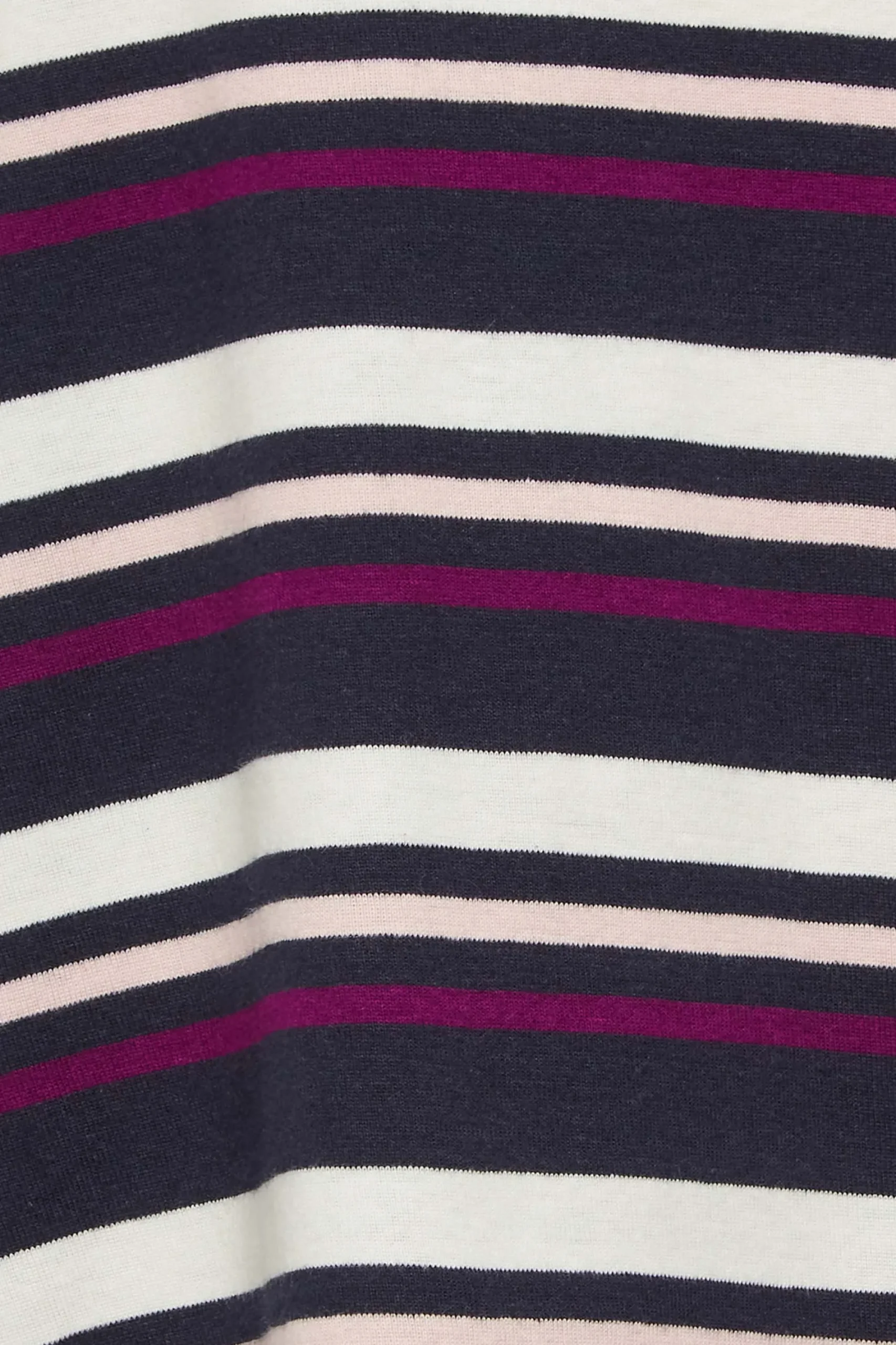 M&Co Womens Navy Blue Stripe Long Sleeve Cotton T-Shirt>Women T-Shirts