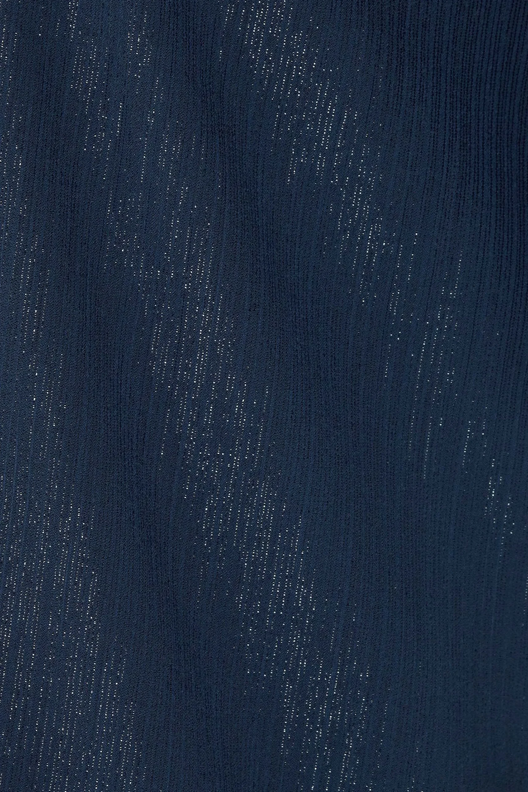 M&Co Womens Navy Blue Glitter Blouse>Women Blouses