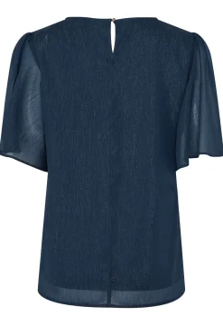 M&Co Womens Navy Blue Glitter Blouse><noscript><img width=