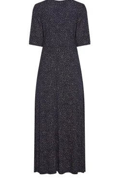M&Co Womens Navy Blue Polka Dot Maxi Dress><noscript><img width=