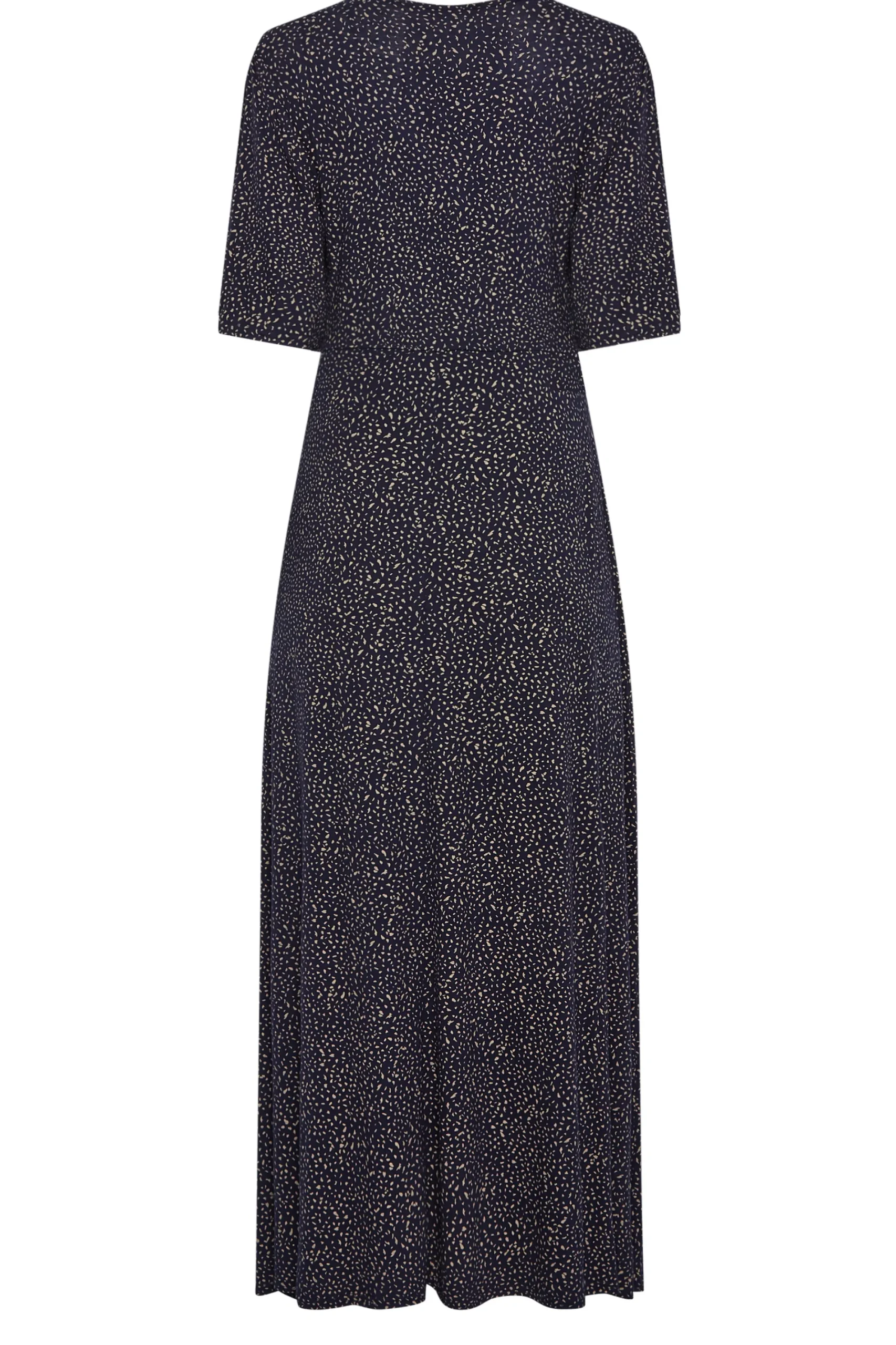 M&Co Womens Navy Blue Polka Dot Maxi Dress>Women Maxi Dresses