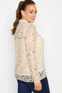 M&Co Womens Nude Pink Lace Shirt><noscript><img width=