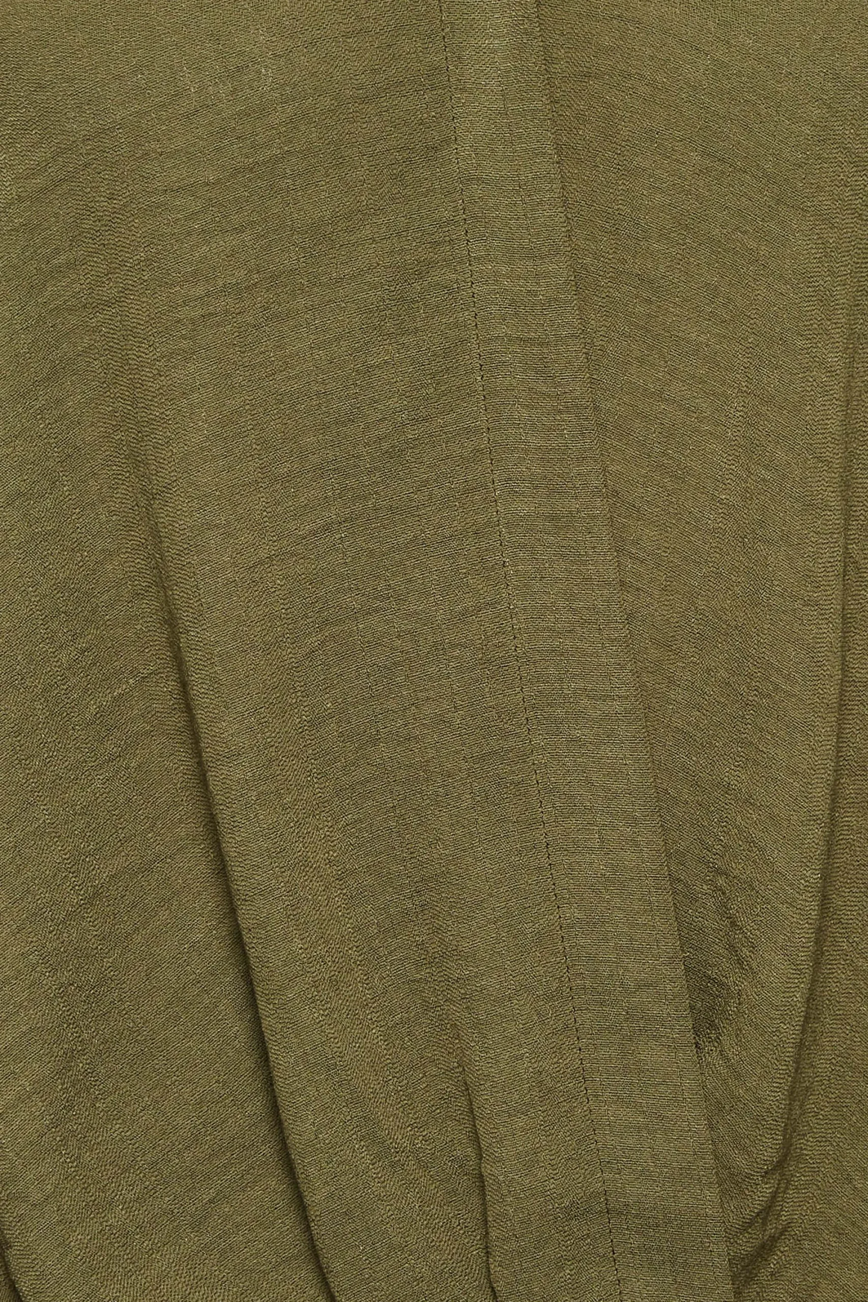 M&Co Womens Olive Green V-Neck Wrap Blouse>Women Short Sleeve Tops