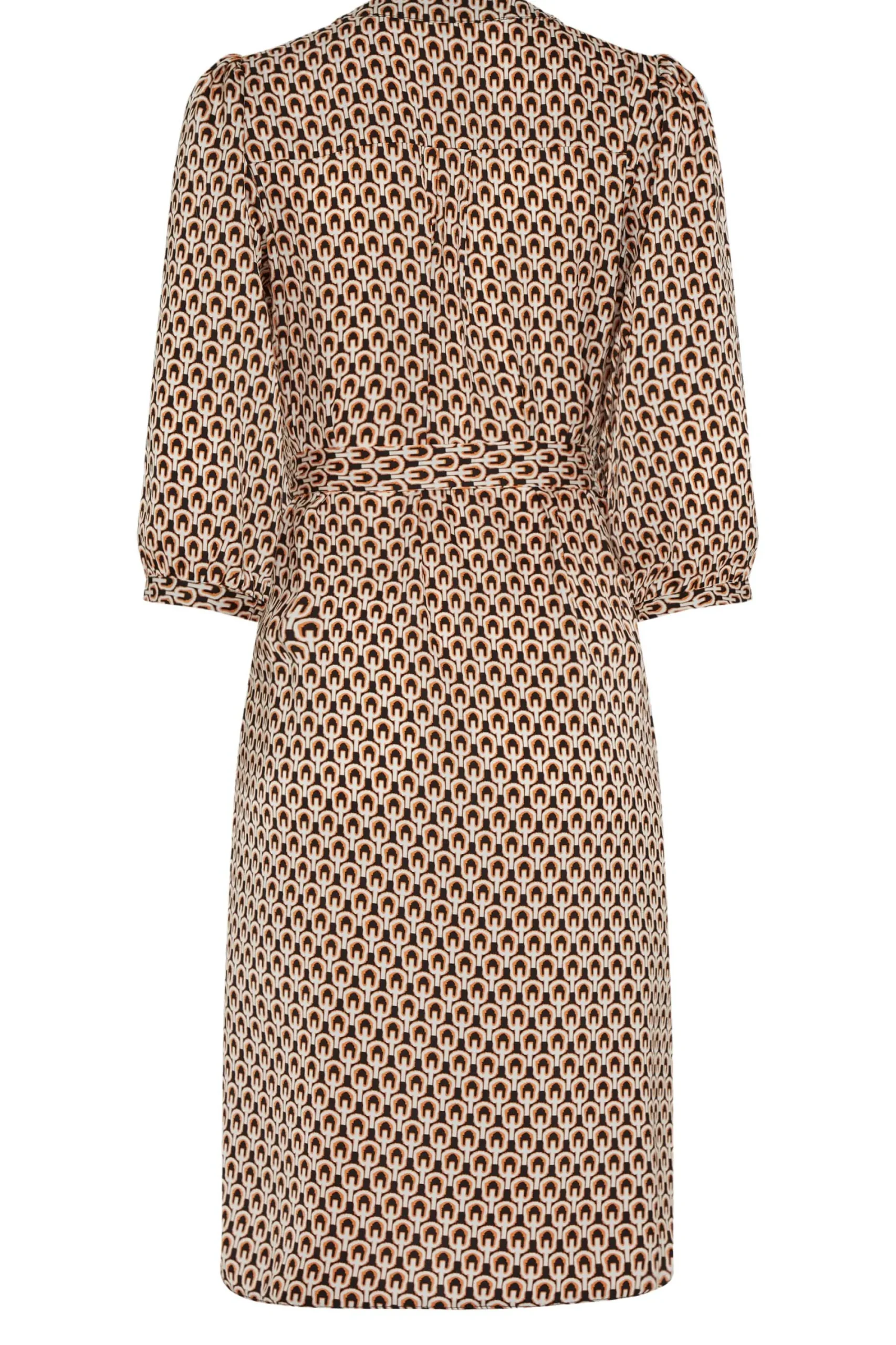 M&Co Womens Orange Geometric Print Tunic Dress>Women Shirt Dresses
