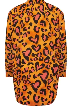 M&Co Womens Orange Leopard Print Blouse><noscript><img width=