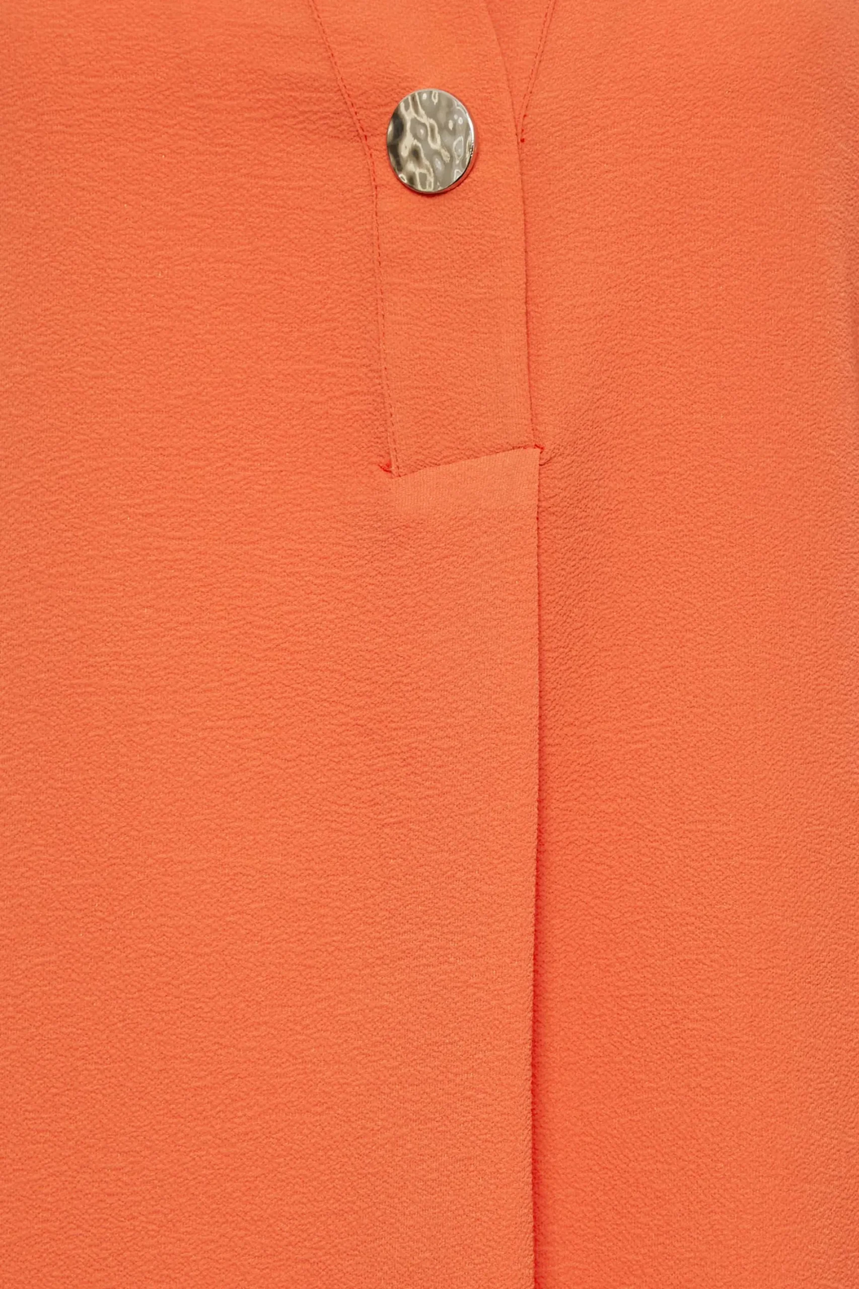 M&Co Womens Orange Long Sleeve Button Blouse>Women Shirts