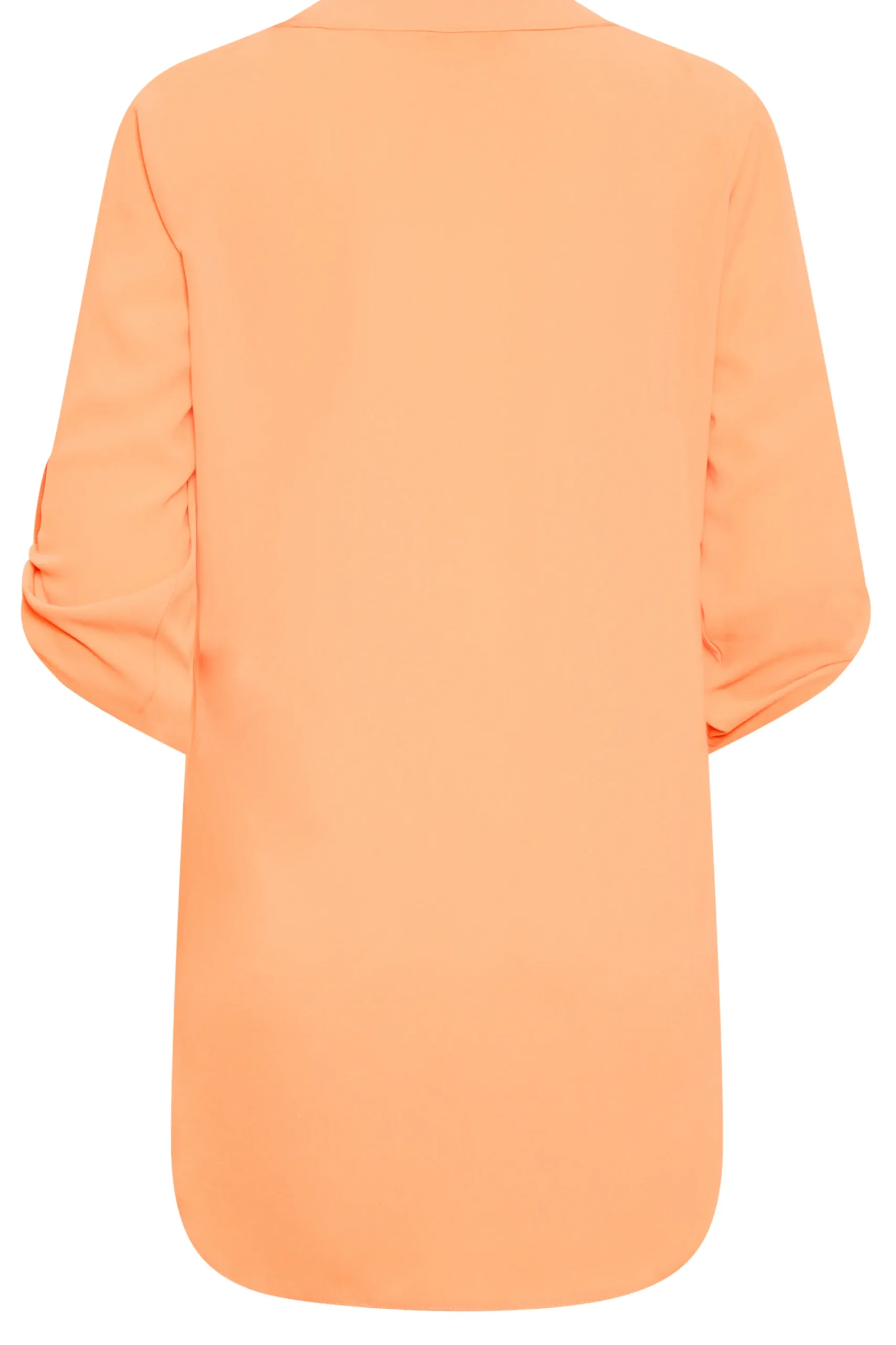 M&Co Womens Orange Statement Button Tab Sleeve Shirt>Women Shirts