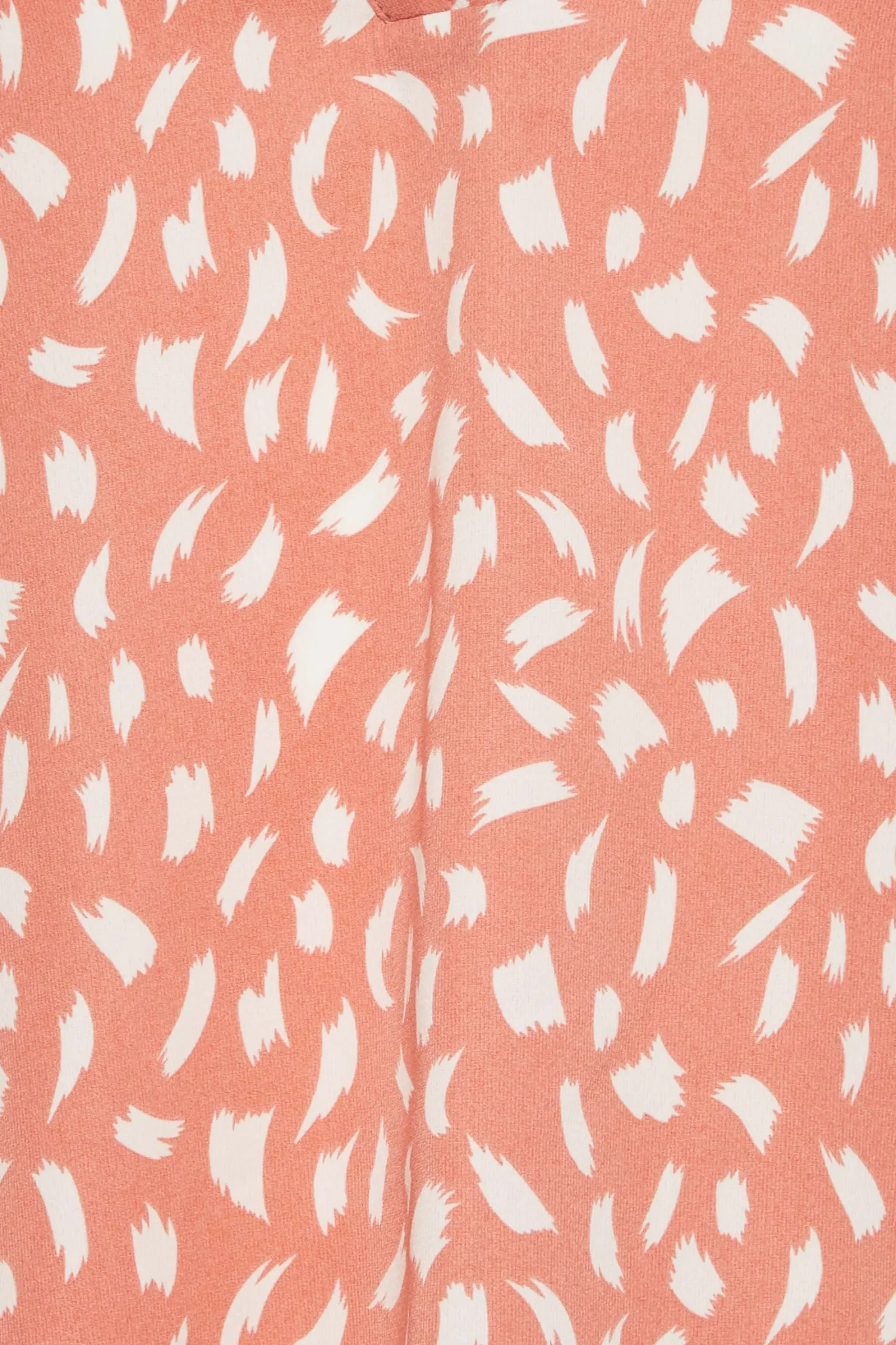 M&Co Womens Pink Brush Stroke Print Half Placket Shirt>Women Shirts