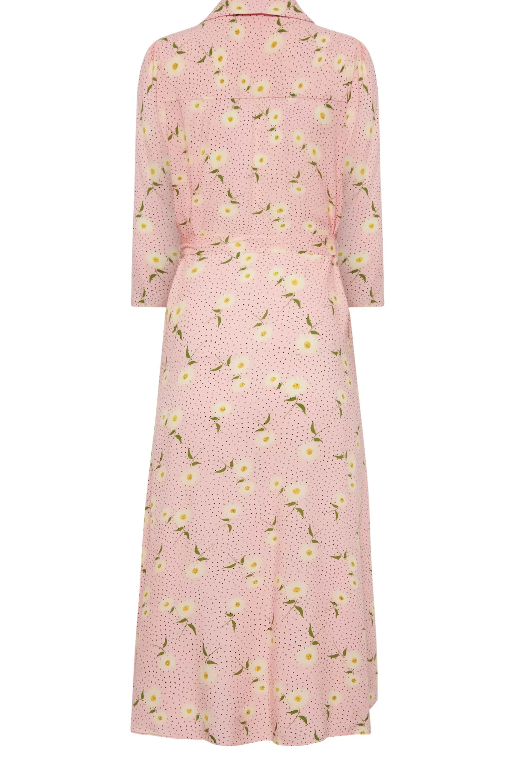 M&Co Womens Pink Ditsy Floral Midi Shirt Dress>Women Shirt Dresses