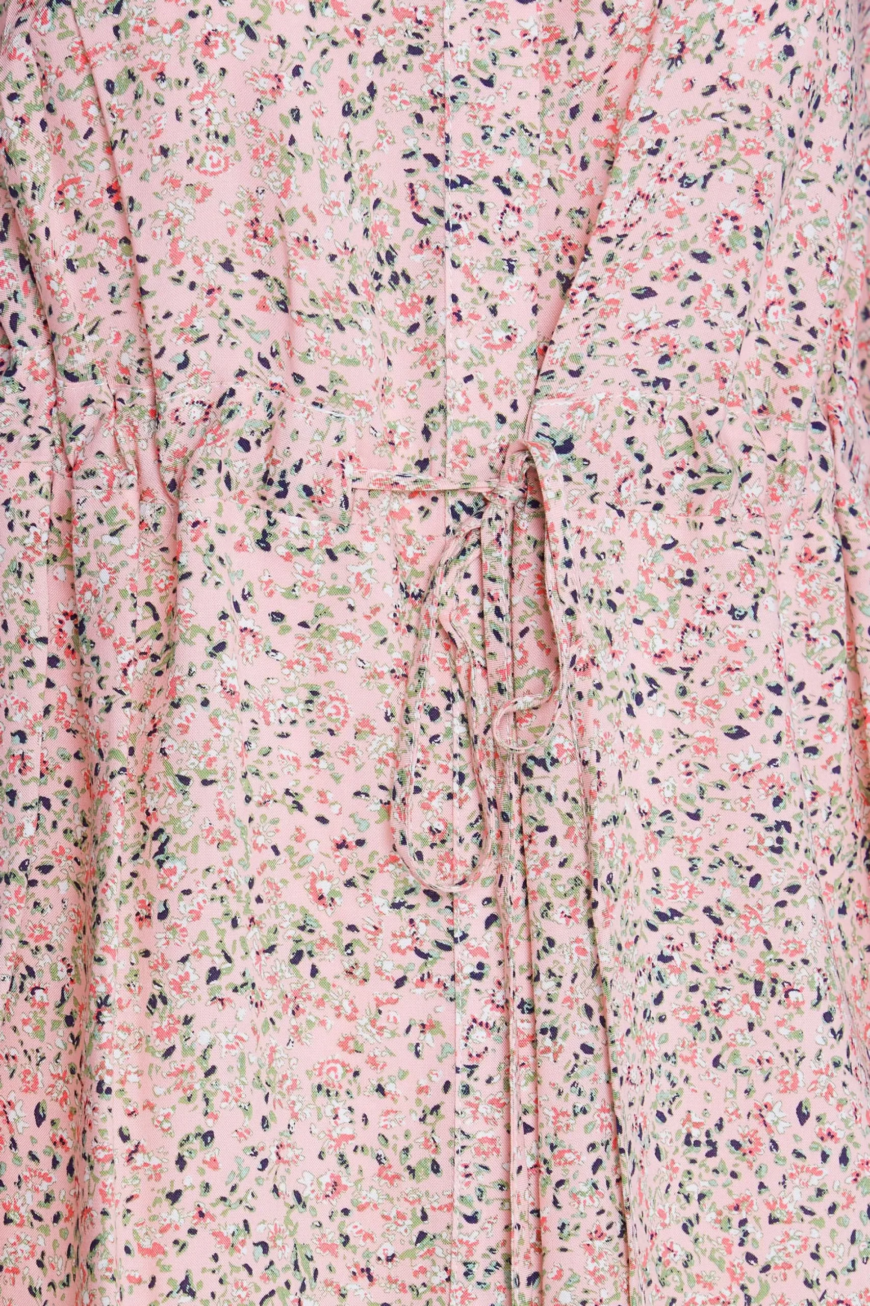 M&Co Womens Pink Ditsy Print Tie Waist Tunic Shirt>Women Shirts