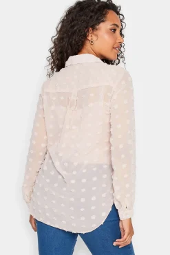 M&Co Womens Pink Dobby Spot Shirt><noscript><img width=