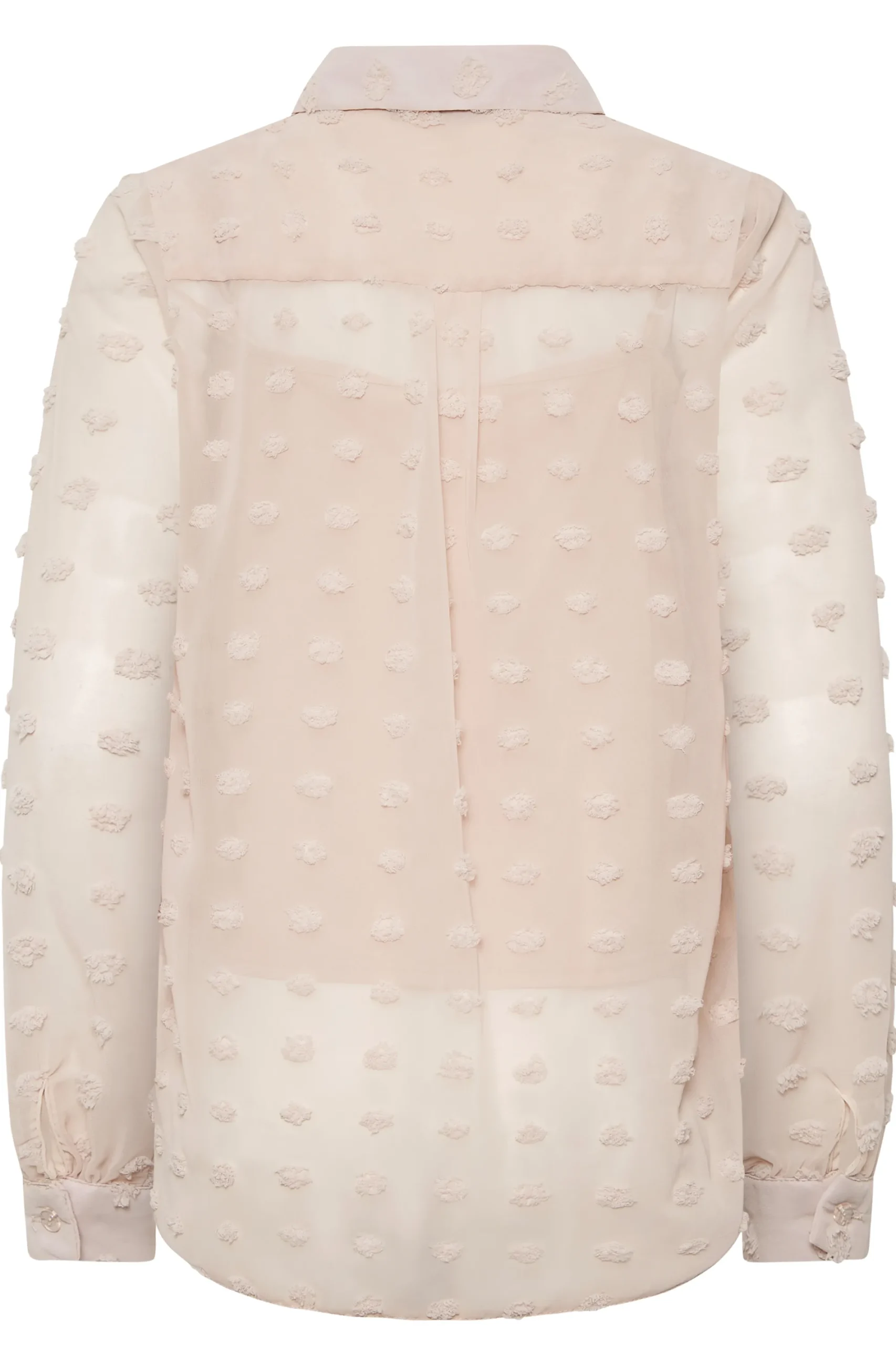 M&Co Womens Pink Dobby Spot Shirt>Women Shirts