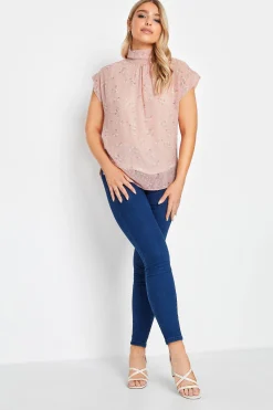 M&Co Womens Pink Floral Print Blouse><noscript><img width=