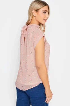 M&Co Womens Pink Floral Print Blouse><noscript><img width=