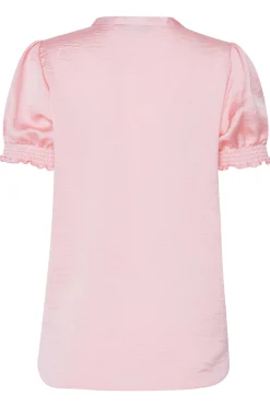 M&Co Womens Pink Frill Satin Blouse><noscript><img width=