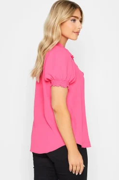 M&Co Womens Pink Frill Front Blouse><noscript><img width=