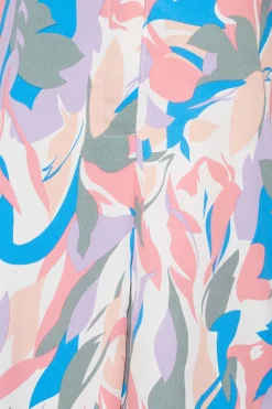 M&Co Womens Pink Leaf Print Half Placket Shirt><noscript><img width=