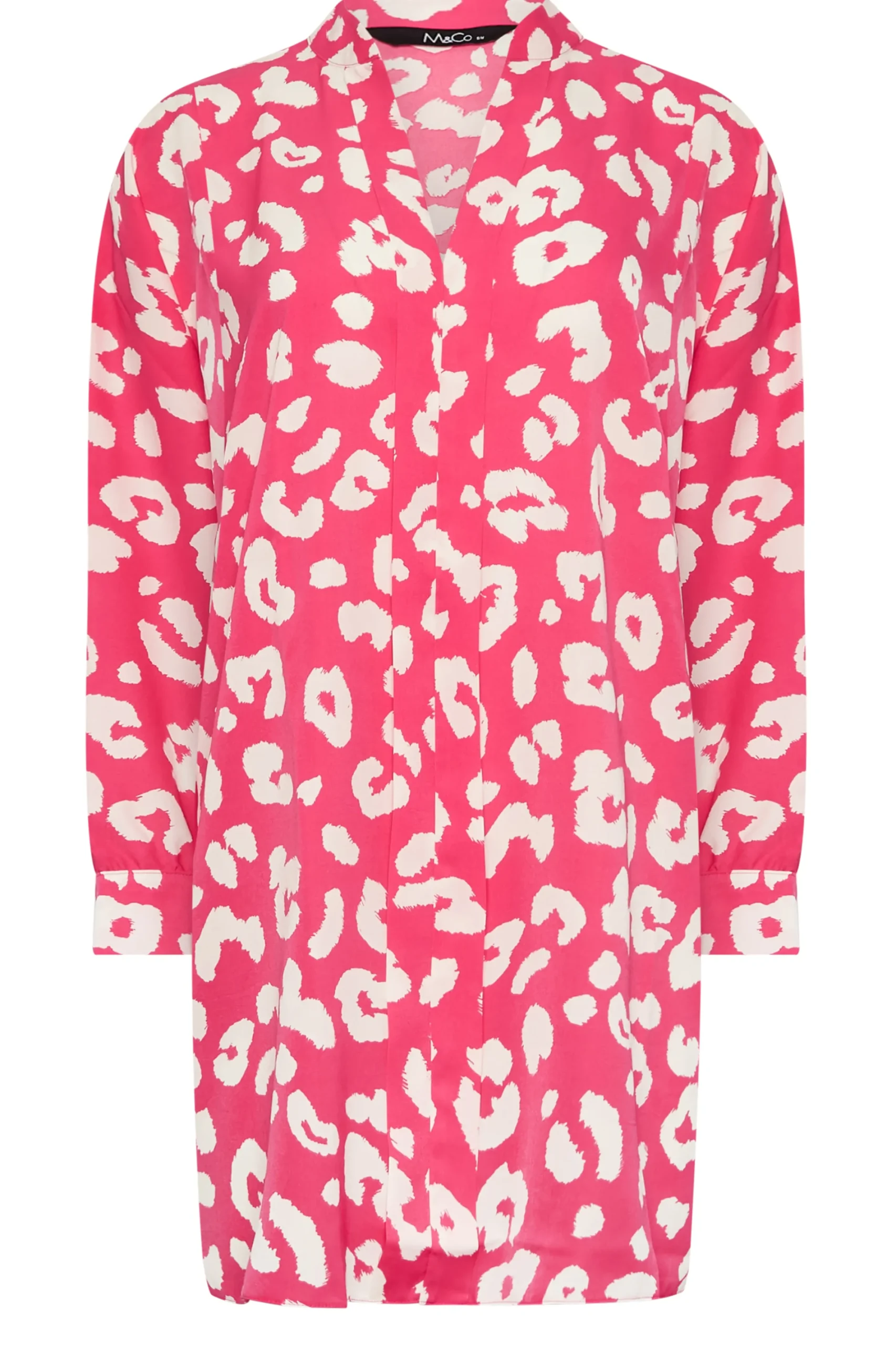 M&Co Womens Pink Leopard Print Blouse>Women Shirts