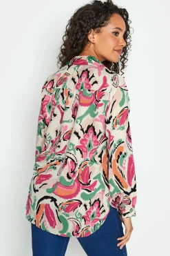 M&Co Womens Pink Paisley Print Long Sleeve Shirt><noscript><img width=
