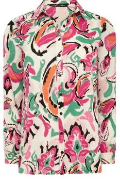 M&Co Womens Pink Paisley Print Long Sleeve Shirt><noscript><img width=