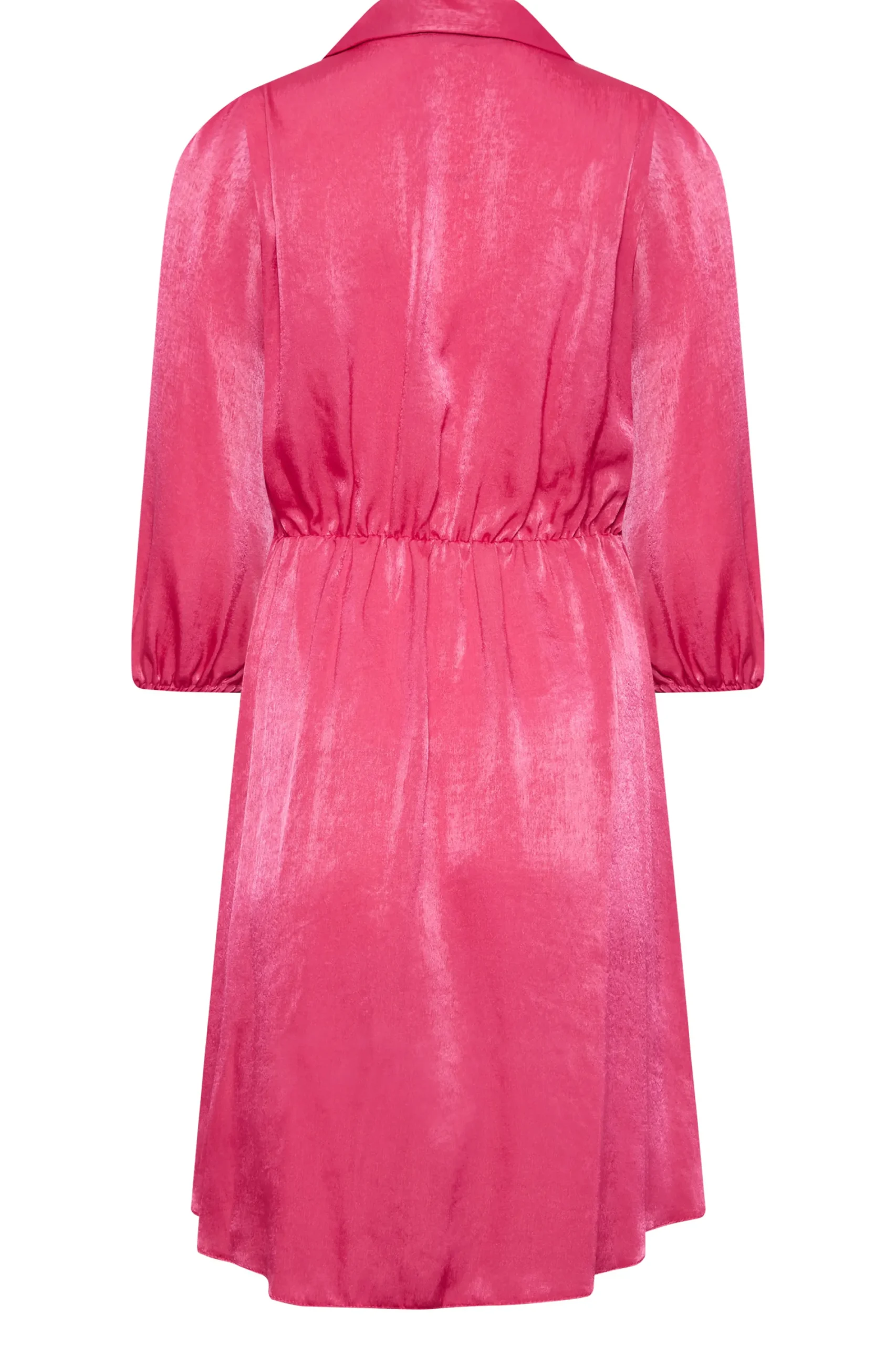 M&Co Womens Pink Satin Wrap Dress>Women Wedding Guest Dresses
