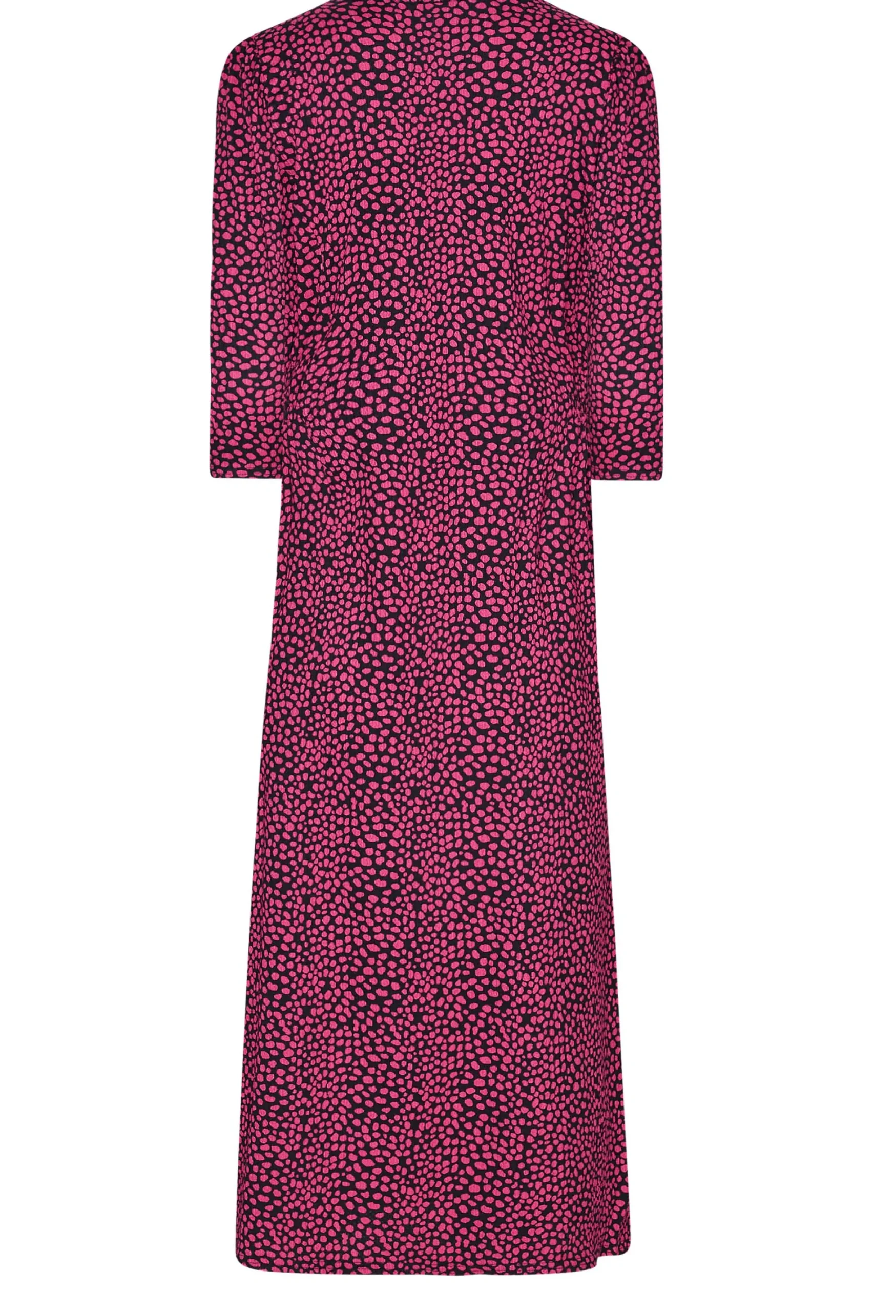 M&Co Womens Pink Spot Print Button Through Midi Dress>Women Wedding Guest Dresses
