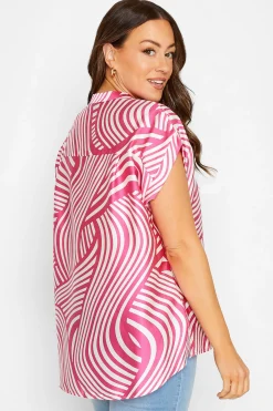 M&Co Womens Pink Swirl Print Shirt><noscript><img width=