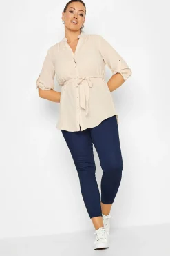 M&Co Womens Pink Tie Waist Blouse>Women Shirts