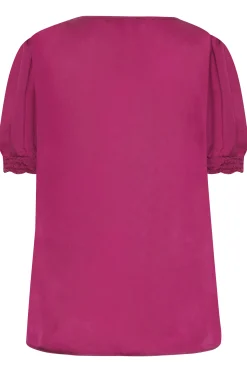 M&Co Womens Purple Frill Front Blouse><noscript><img width=
