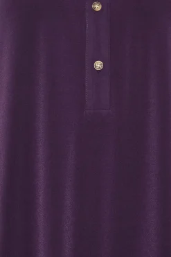M&Co Womens Purple Half Placket Shirt><noscript><img width=