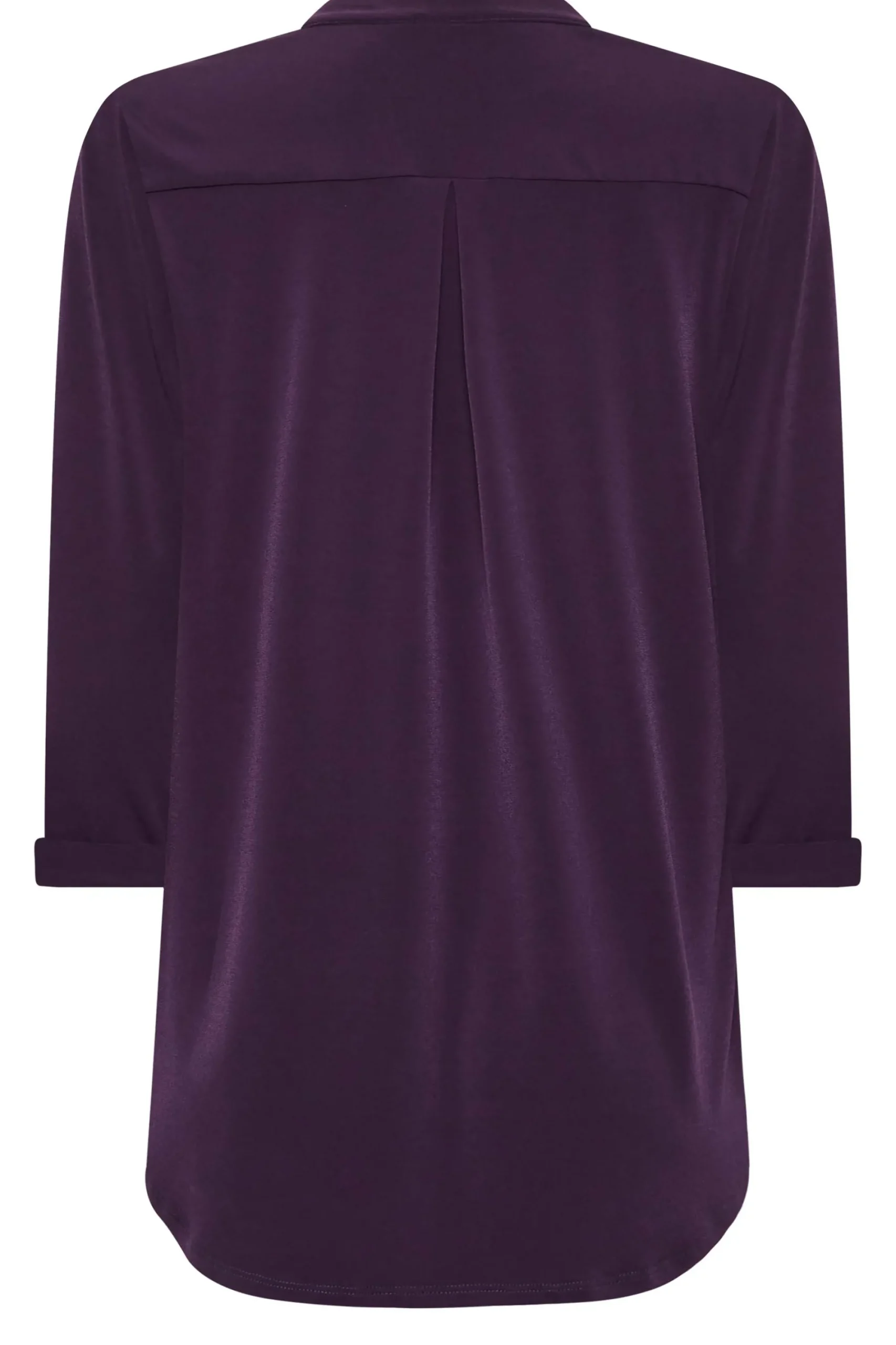 M&Co Womens Purple Half Placket Shirt>Women Shirts