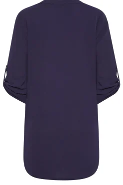 M&Co Womens Purple Statement Button Tab Sleeve Shirt><noscript><img width=