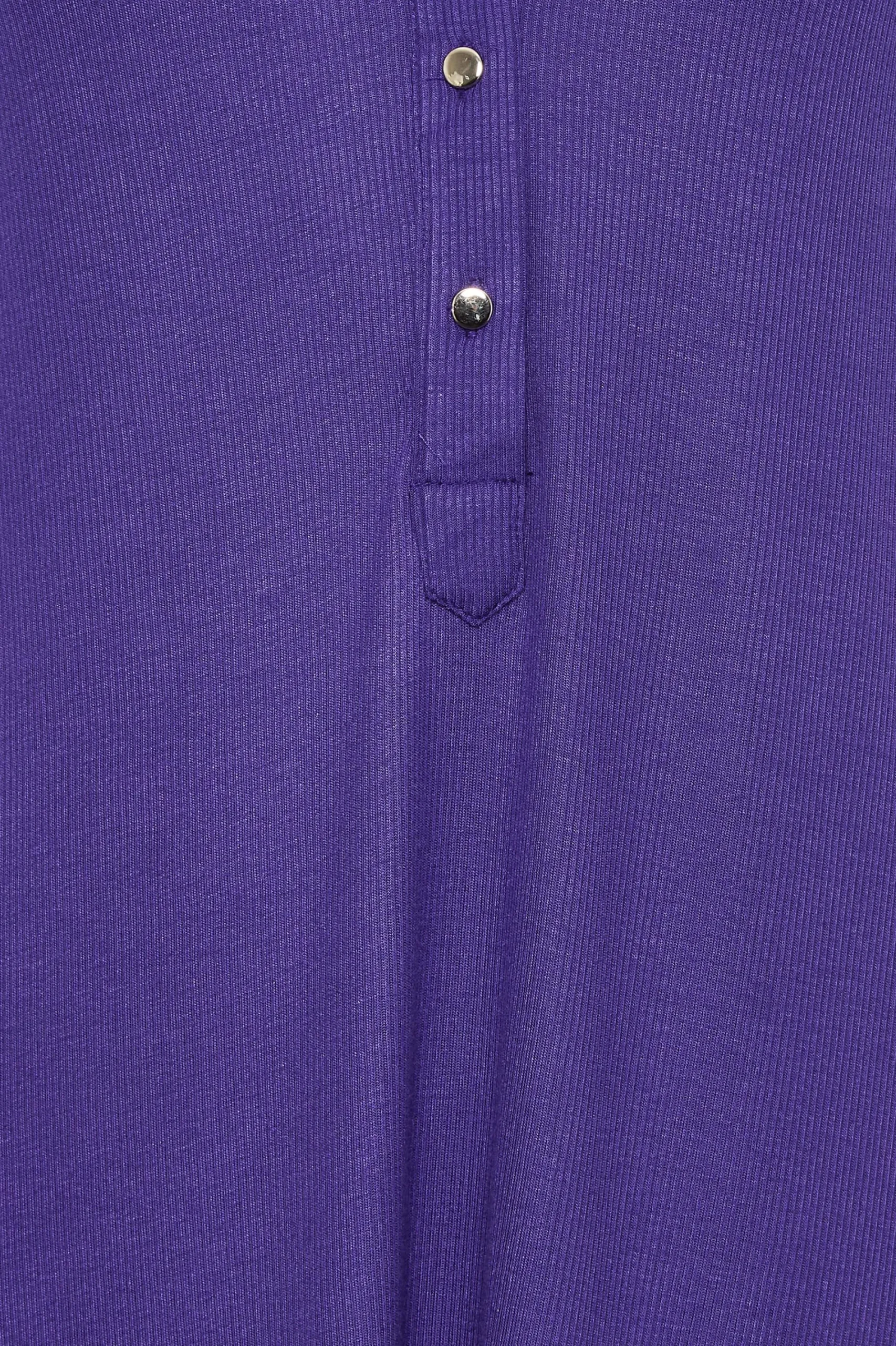 M&Co Womens Purple V-Neck Half Placket Shirt>Women Shirts