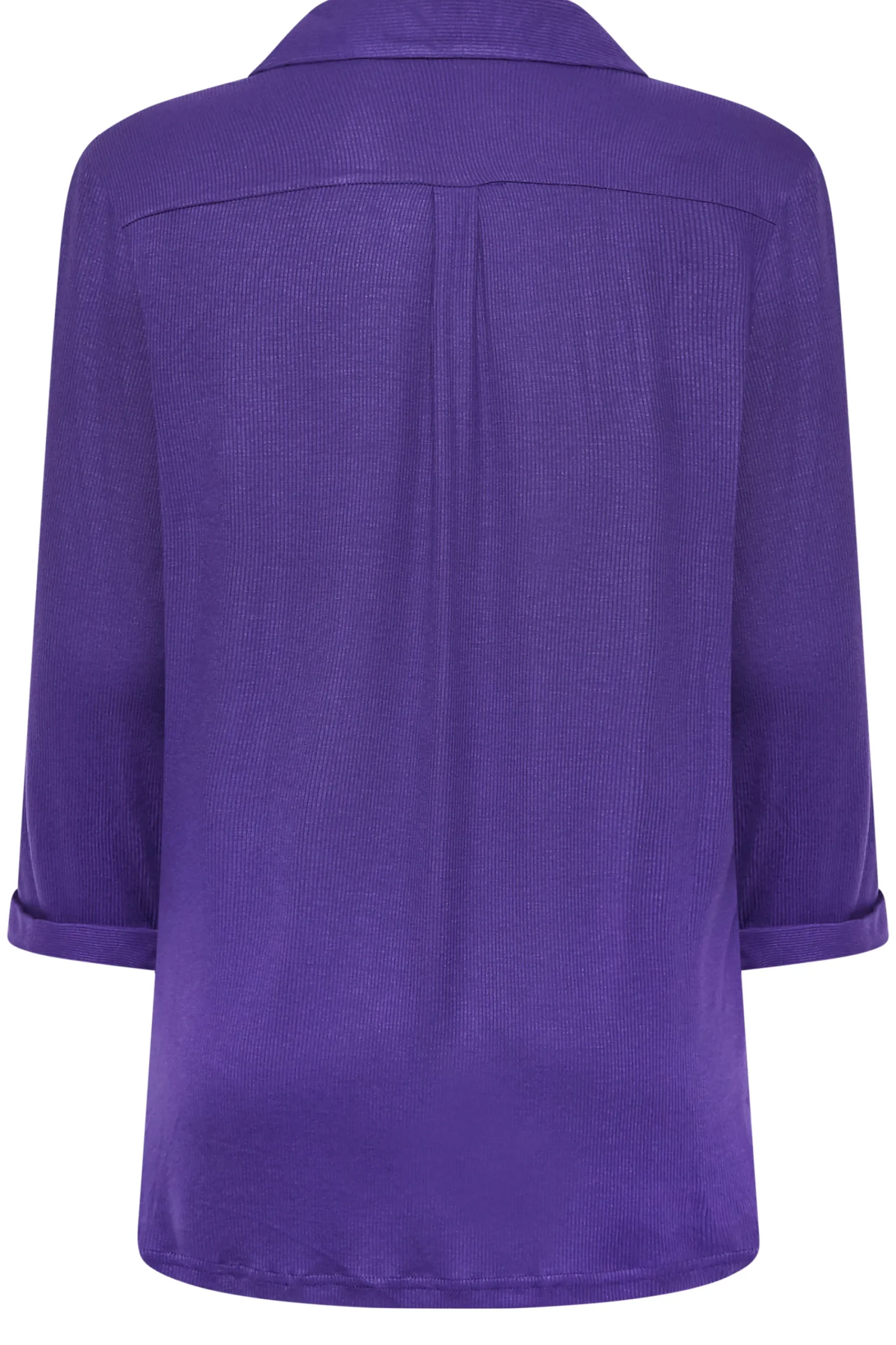 M&Co Womens Purple V-Neck Half Placket Shirt>Women Shirts