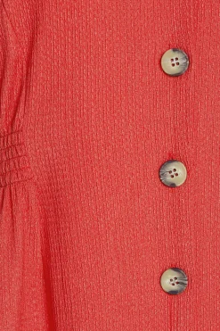 M&Co Womens Red Button Through Midi Dress><noscript><img width=